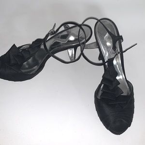 3” Black Strapped High Heel